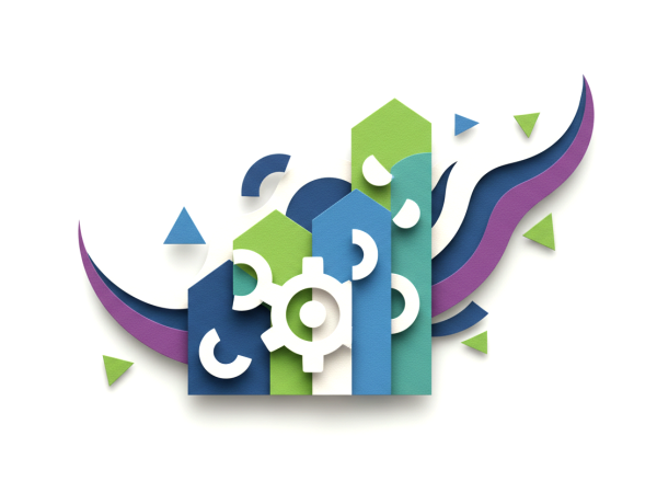 abstract paper cutout