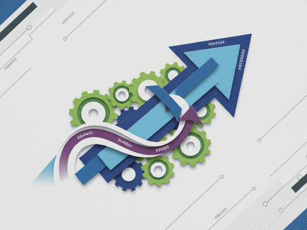 abstract paper cutout