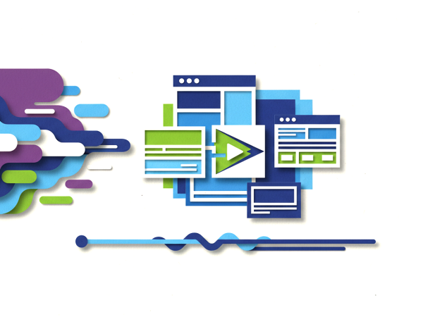 abstract paper cutout