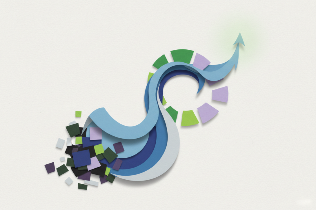 abstract paper cutout