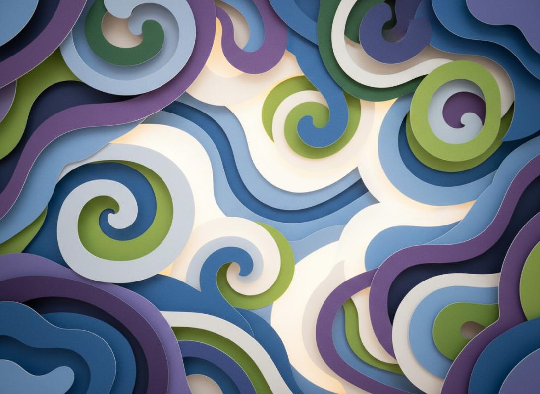 abstract paper cutout