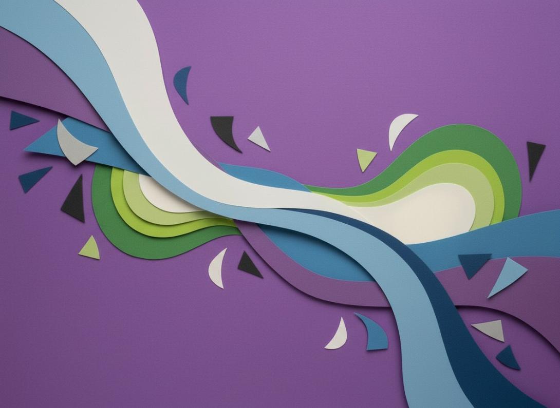 abstract paper cutout