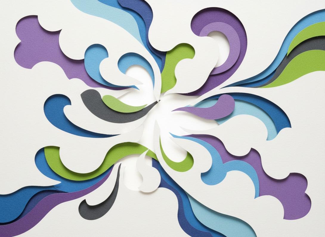 abstract paper cutout